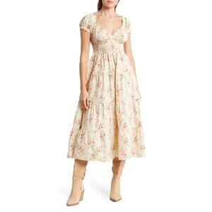 WeWoreWhat Floral Off The Shoulder Dress Size Medium